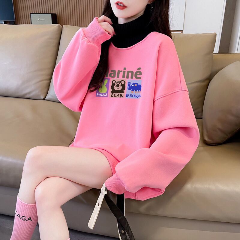 【tops】裹起毛切り替えプルオーバー　M28732