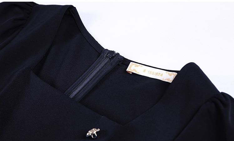 【dress】美人度アップ!気質満点スウィートスクエアネック夏 デザインワンピース G0538