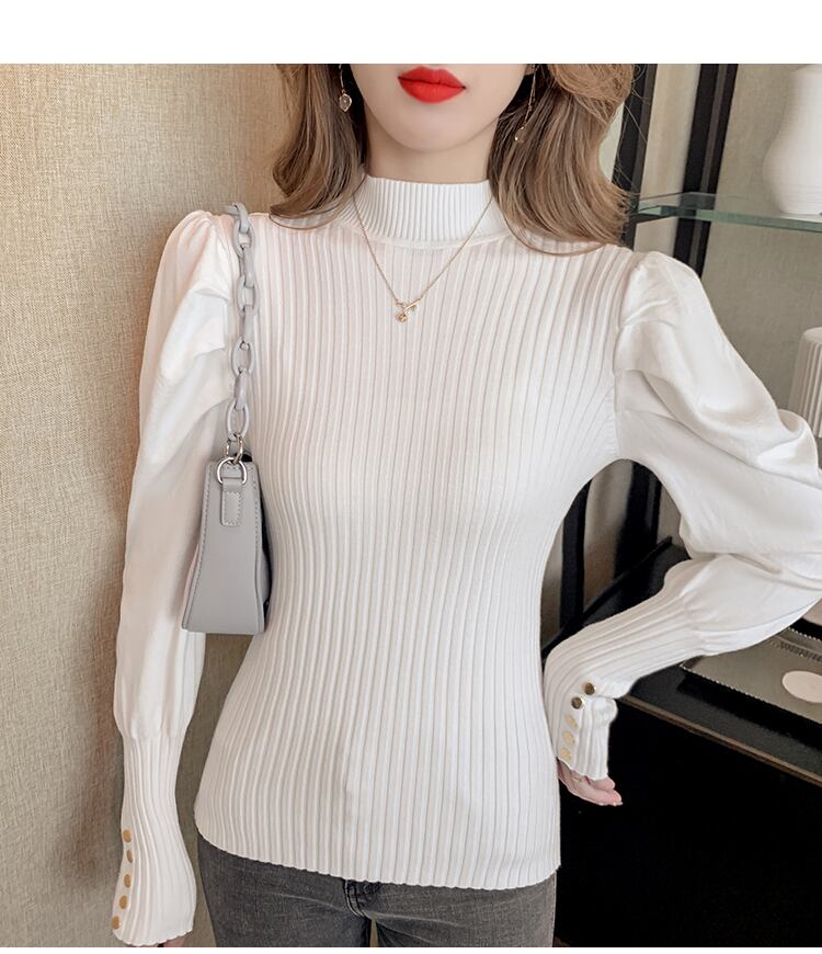 【tops】ランタンスリーブファッションスウィートニットセーター G4497