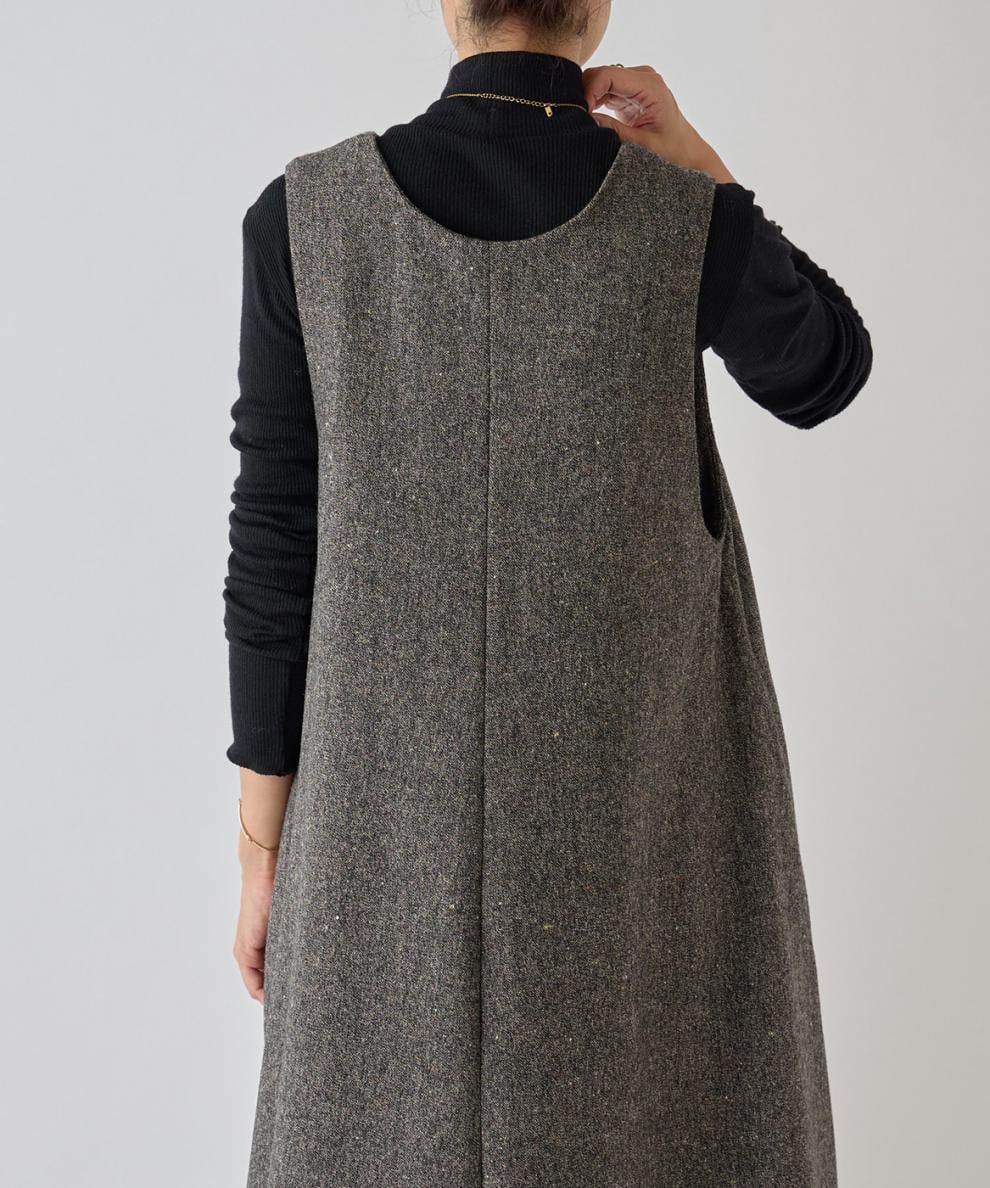 【dress】Vネックベストワンピース　M28039