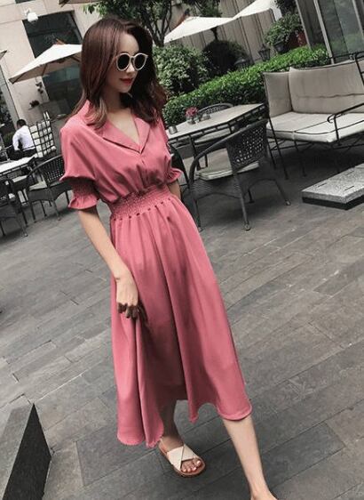 【dress】ファッション高級感夏好感度UP!気質満点ワンピースF0068