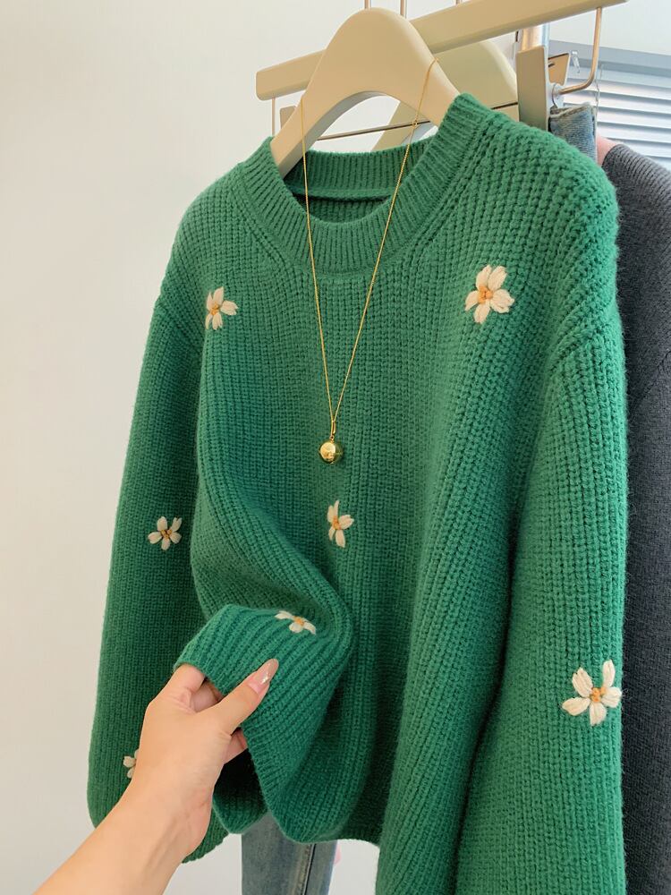 【tops】クルーネックニットセーター　M28853