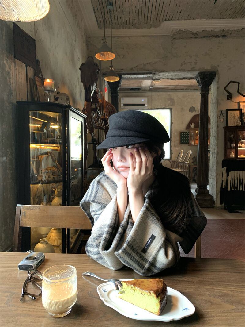 【outer】チェック柄コート　M28389