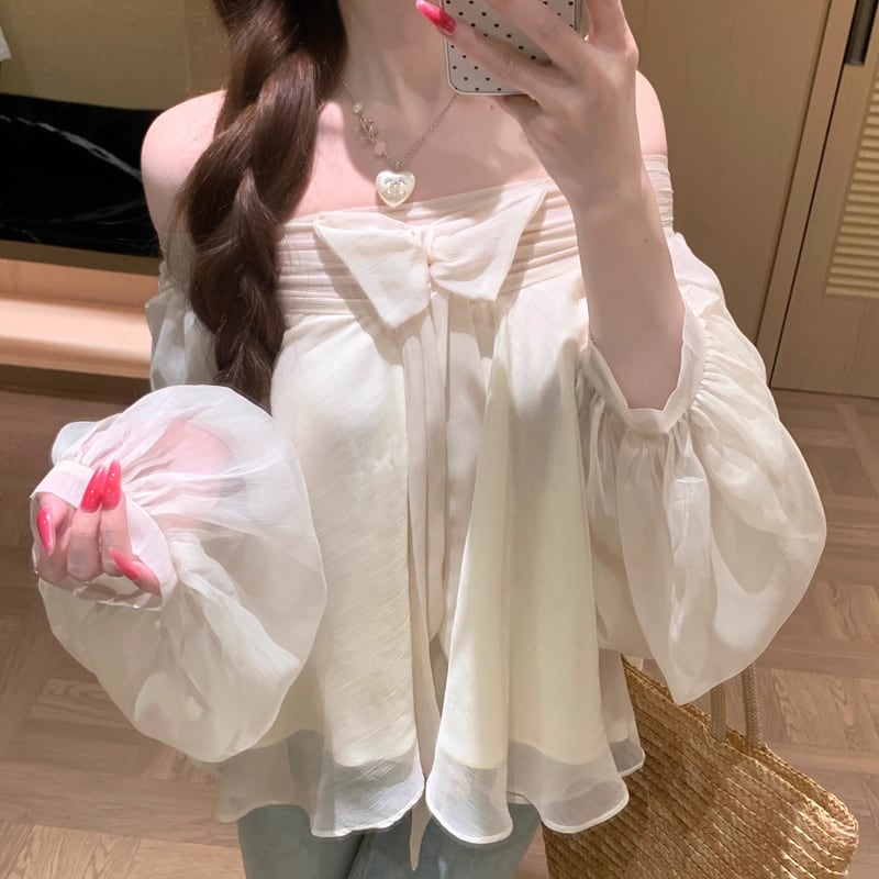 【tops】オフショルダーシフォントップス Q8367