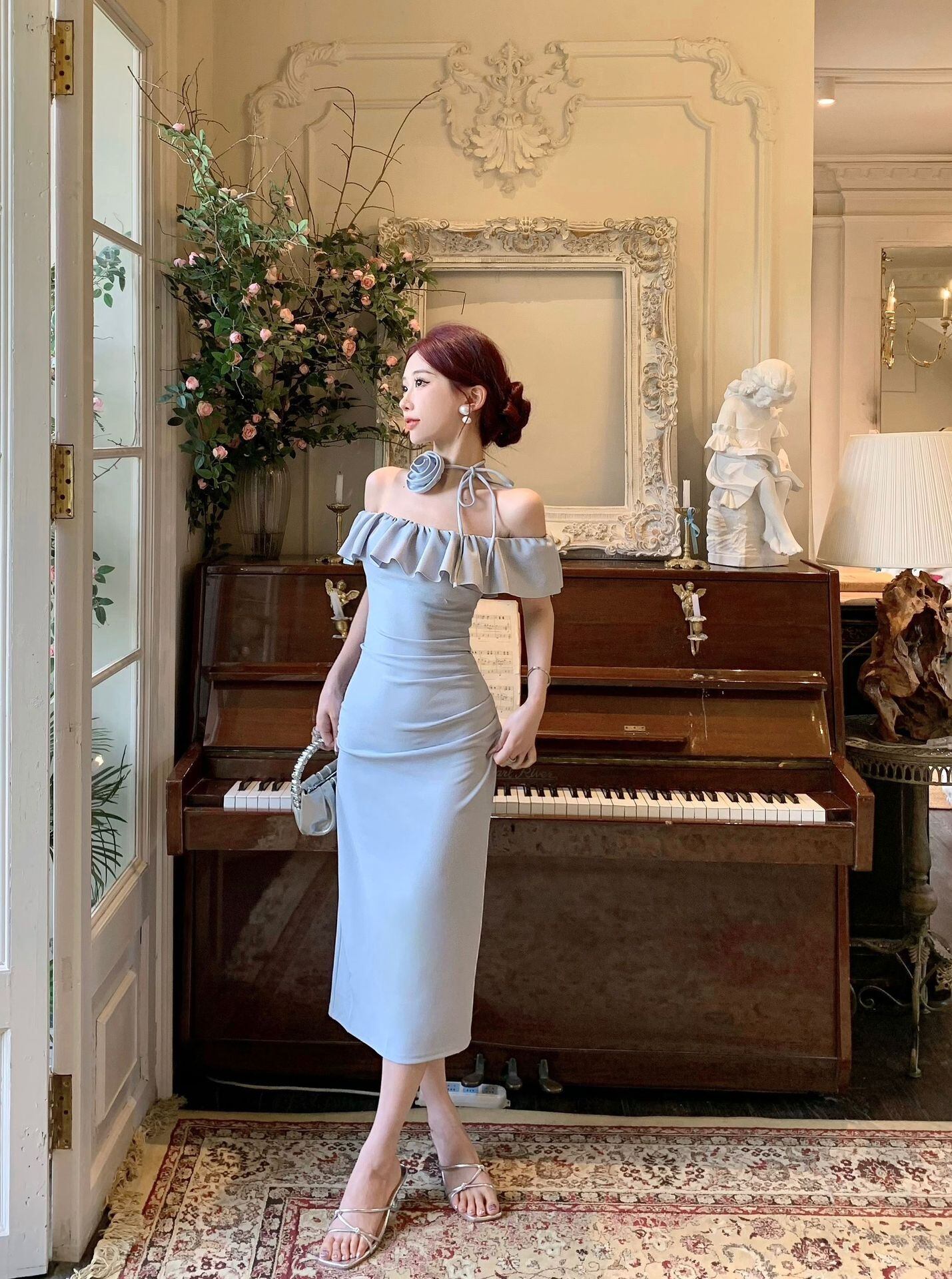 【dress】オフショルダーフリルワンピース G21120