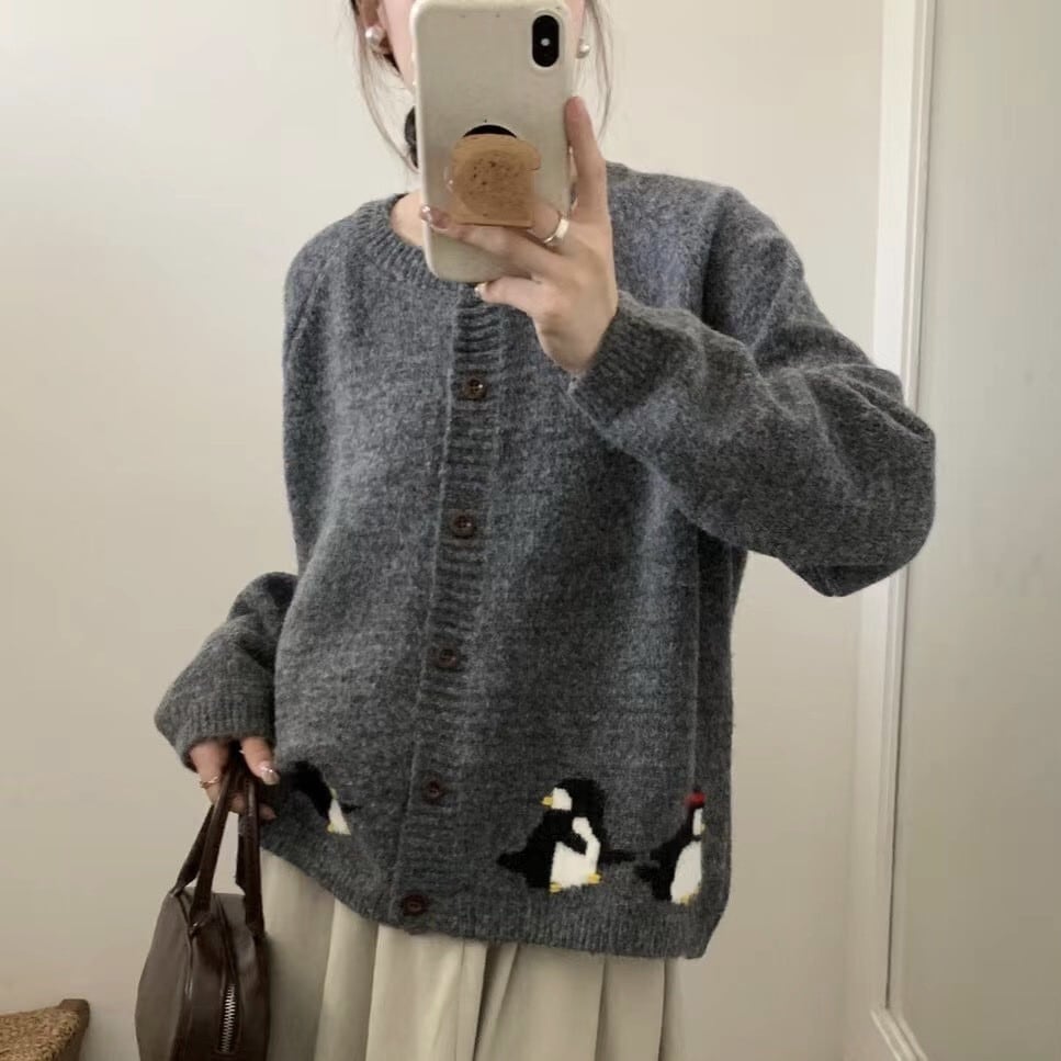 【outer】ジャカードニットカーデ　M26329