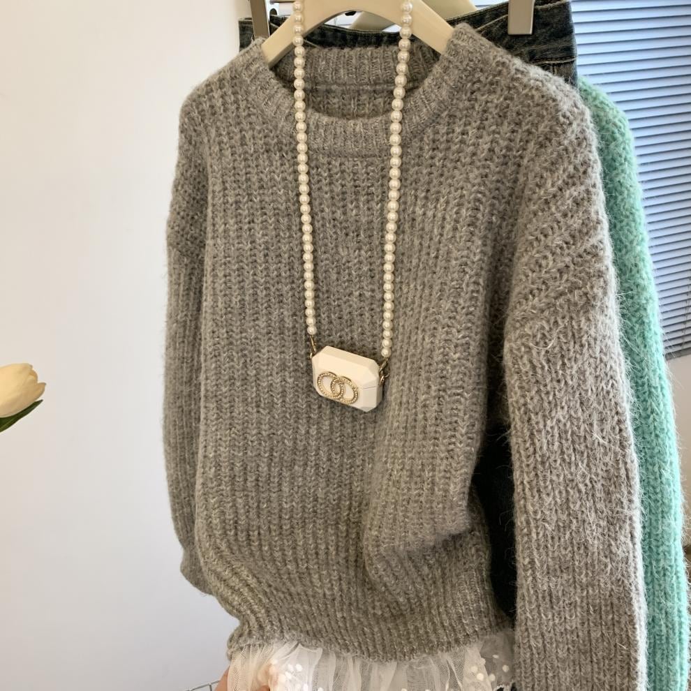 【tops】レース切り替えニットセーター　M29275