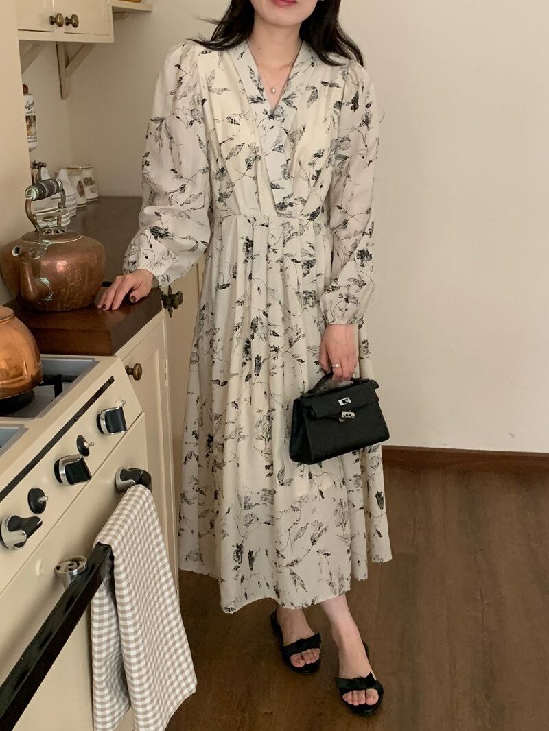 【dress】プリントワンピース　M29582