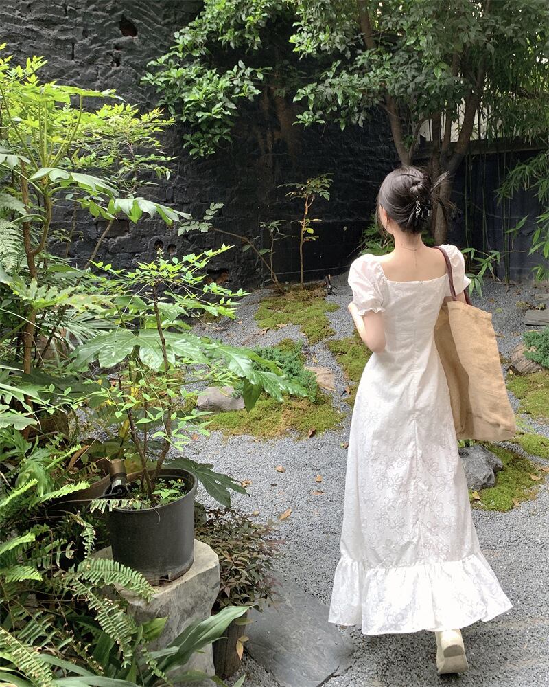 【dress】フリル スリットワンピース G20382