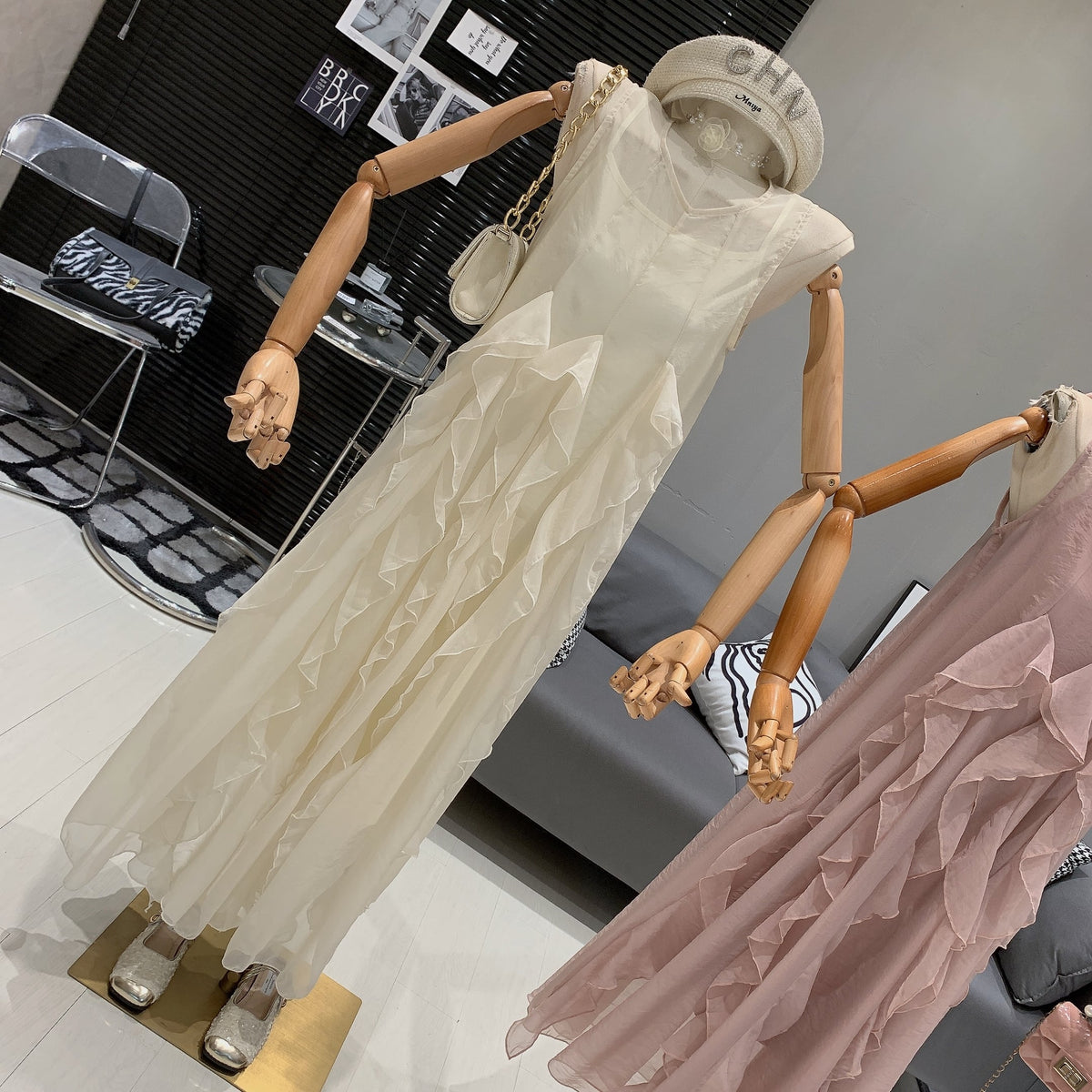 【dress】キャミワンピース×フリルワンピースセット　M24706