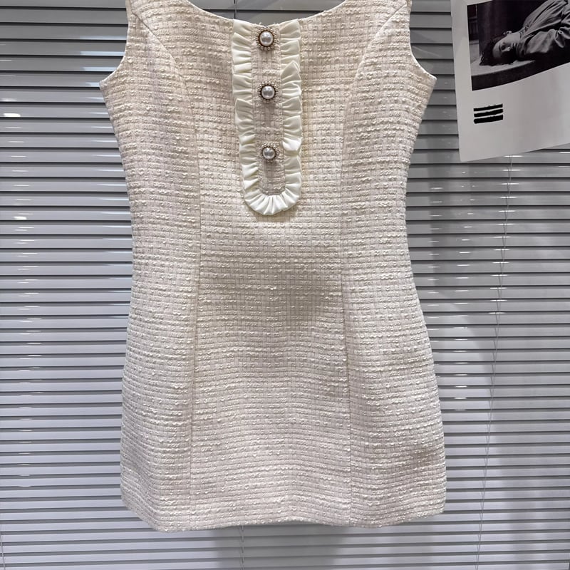 【dress】ツイードベストワンピース Q8163