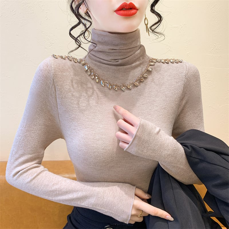 【tops】ビジューニットトップス　M27731