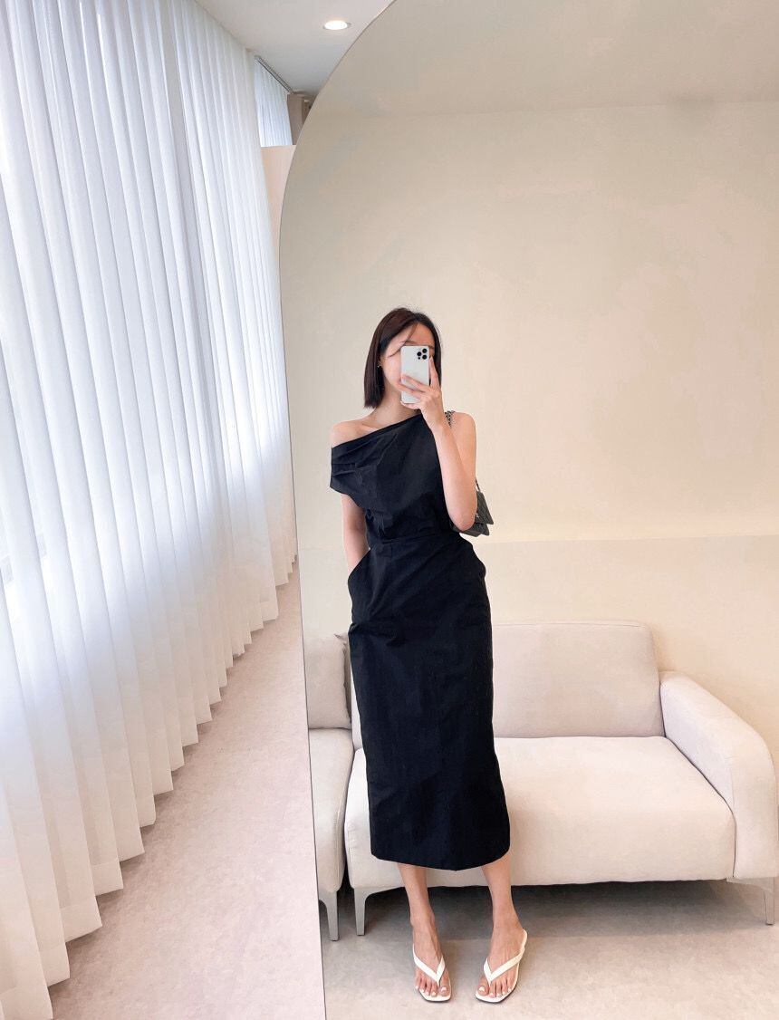 【dress】オフショルダースリットワンピース G20073