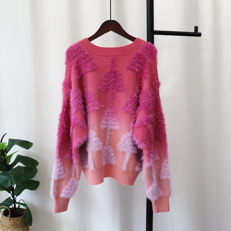 【tops】グラデーションニットセーター　M26943