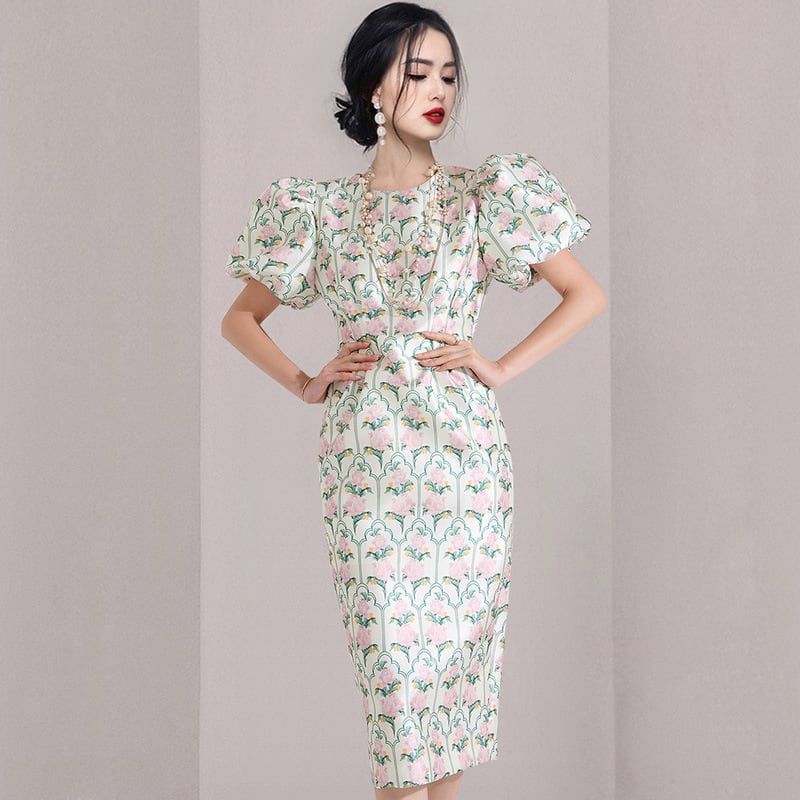 【dress】プリントワンピース　M24591