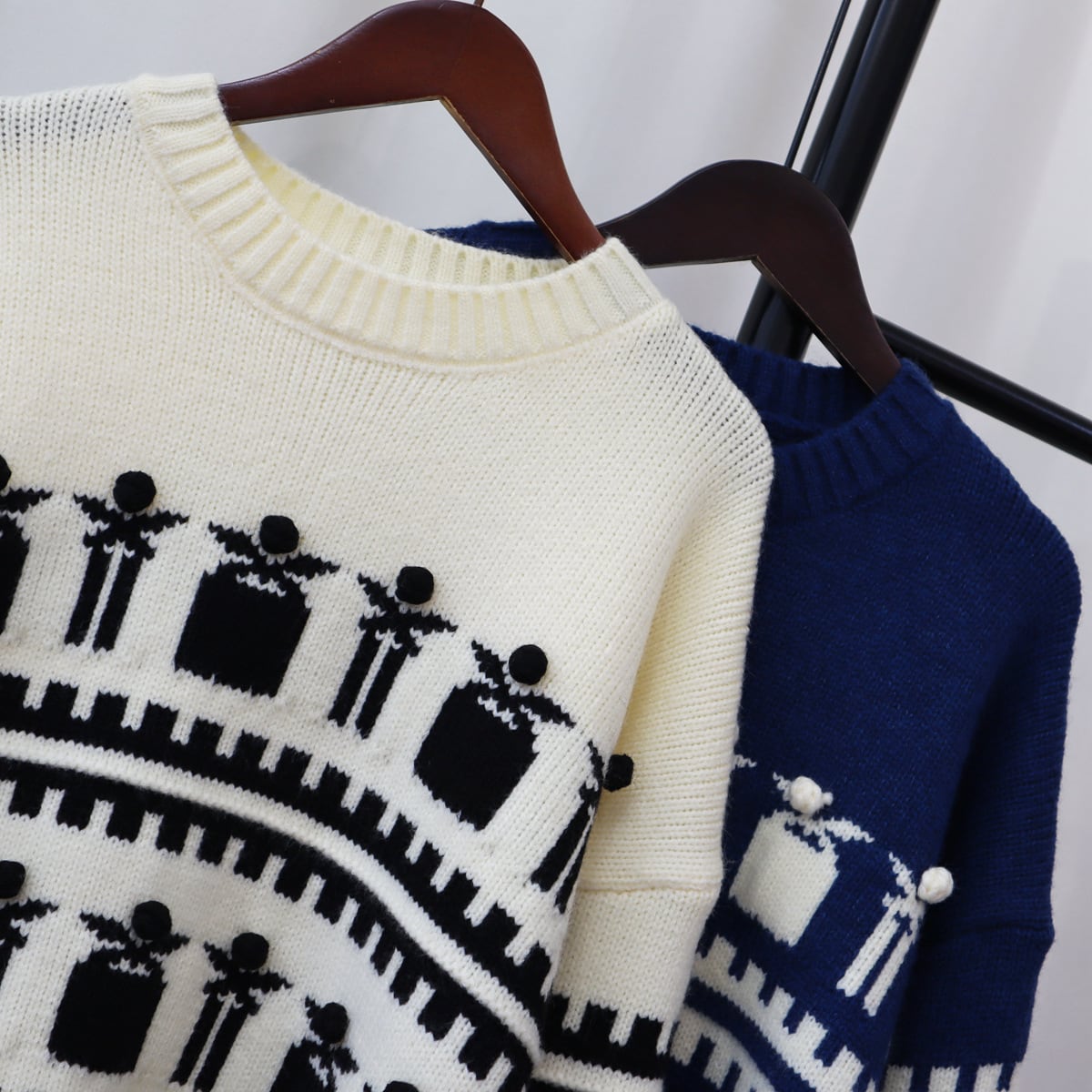 【tops】クルーネックニットセーター　M18796