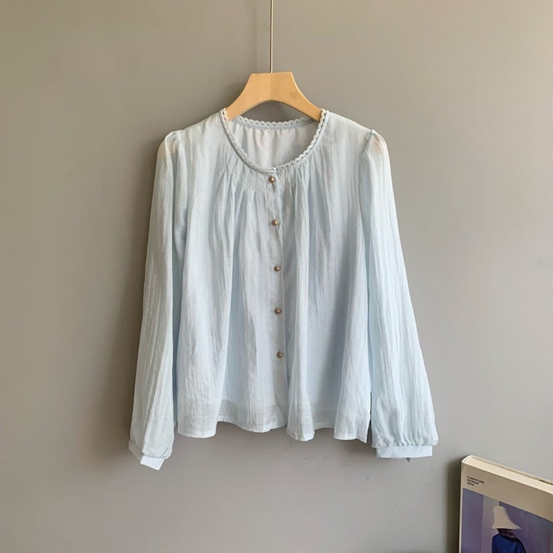 【tops】クルーネックシャツトップス　M29462
