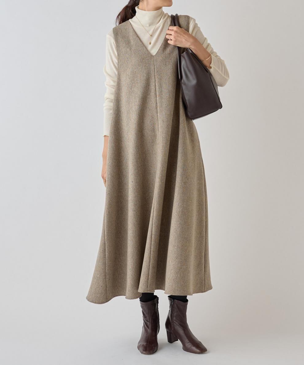【dress】Vネックベストワンピース　M28039