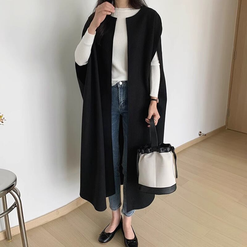 【outer】ロングケープコート　M19079