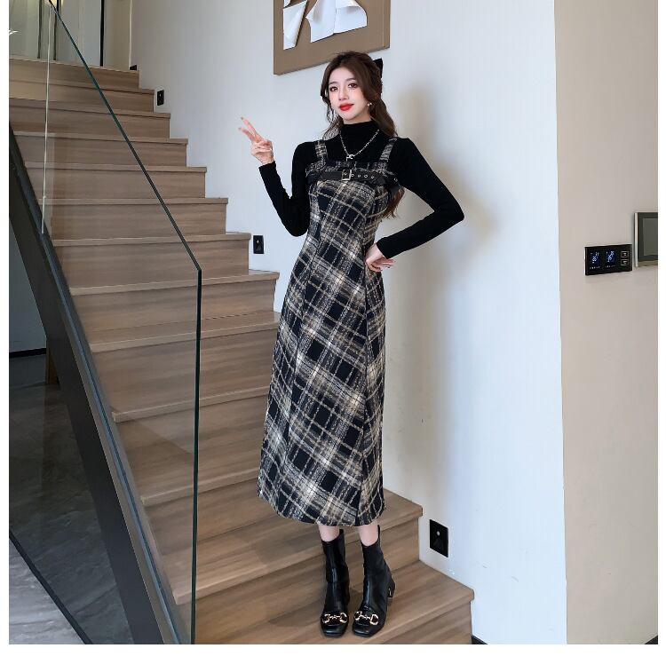 【dress】チェック柄キャミワンピース　N2910