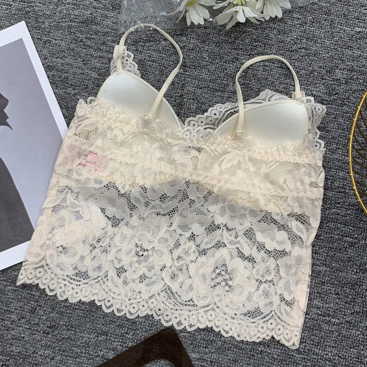 【tops】レースカップ付きキャミソール　M29716
