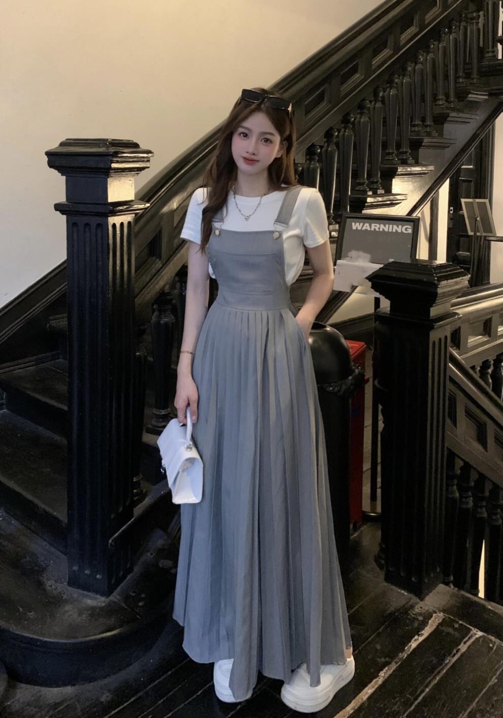 【set】Tシャツ+サロペットワンピース２点セットG21505