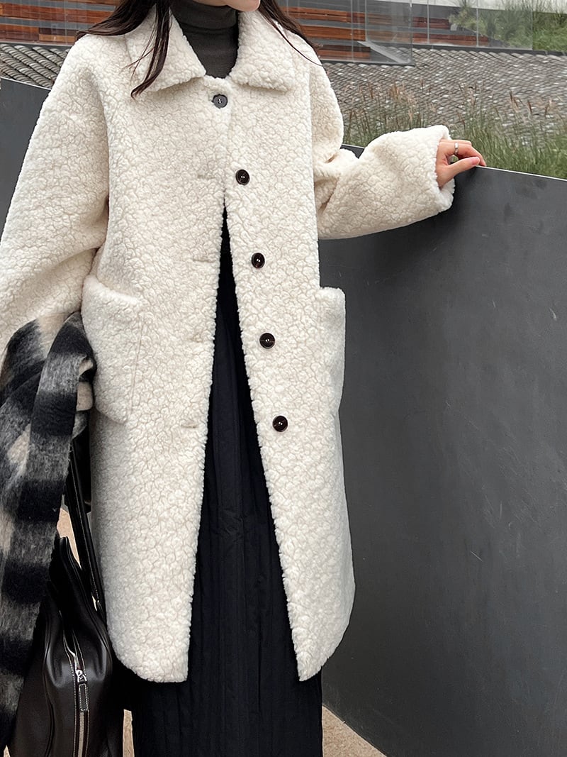 【outer】ロングシープボアコート Q7224