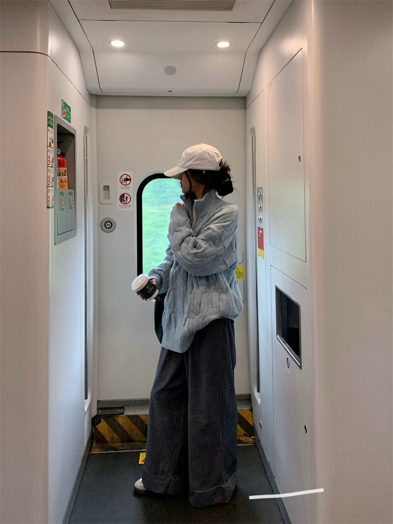 【outer】スタンドネックニットカーデ　M28432