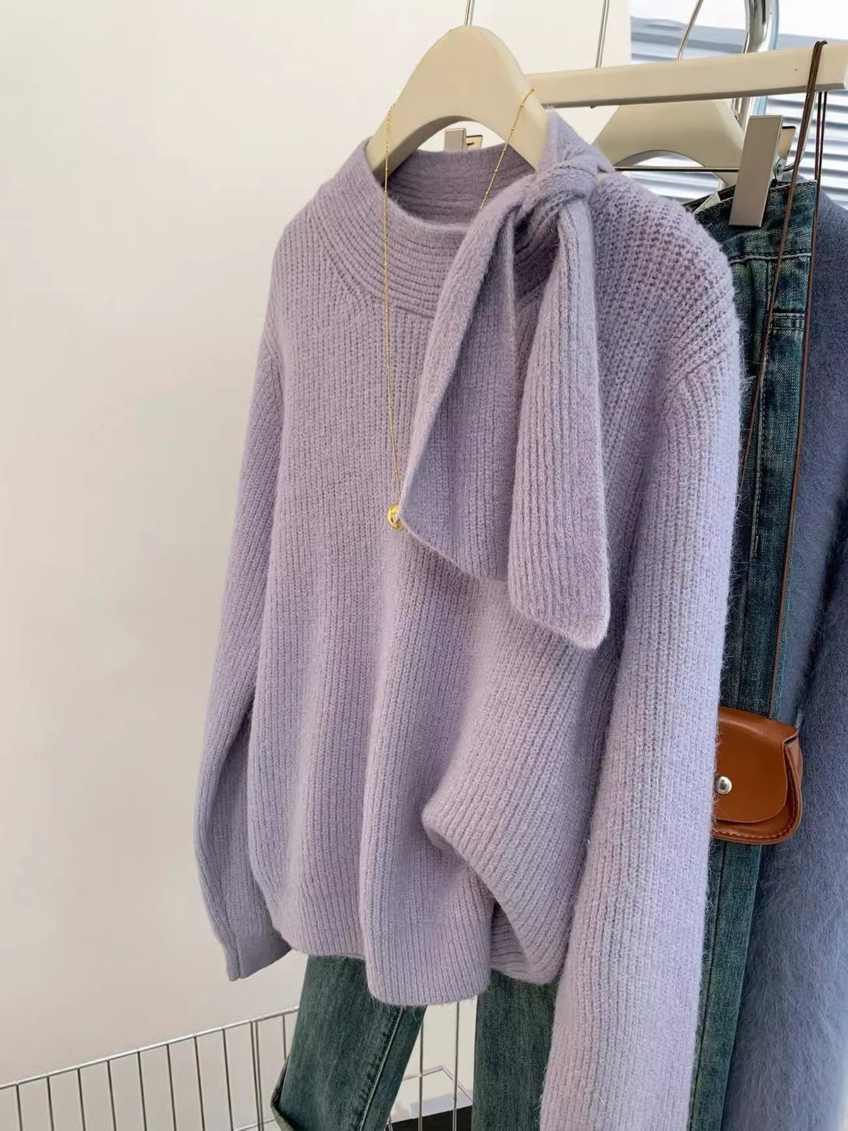 【tops】クルーネックニットセーター　M29306
