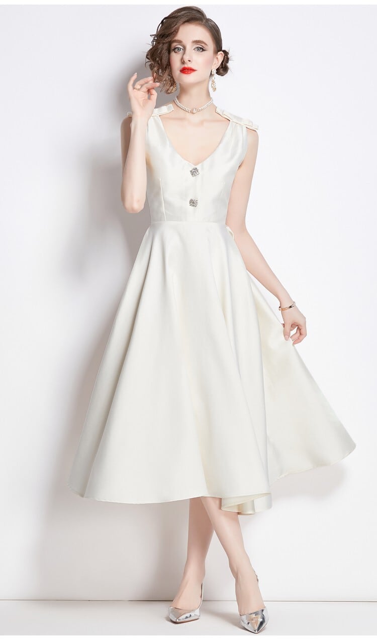 【dress】ビジューデートワンピース　M24499