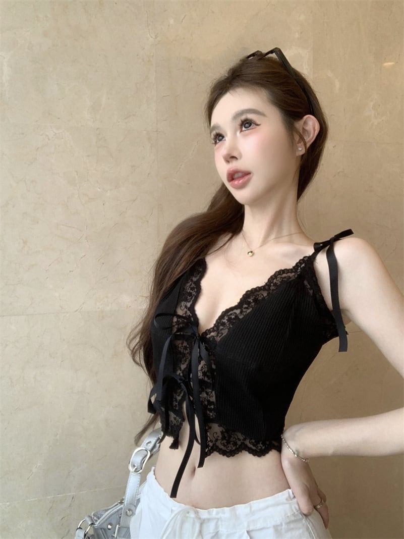 【tops】レースキャミソール　M28888