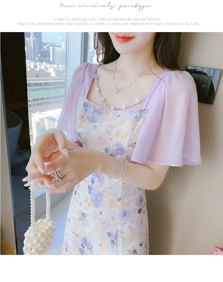 【dress】スクエアネック花柄ワンピース G20663