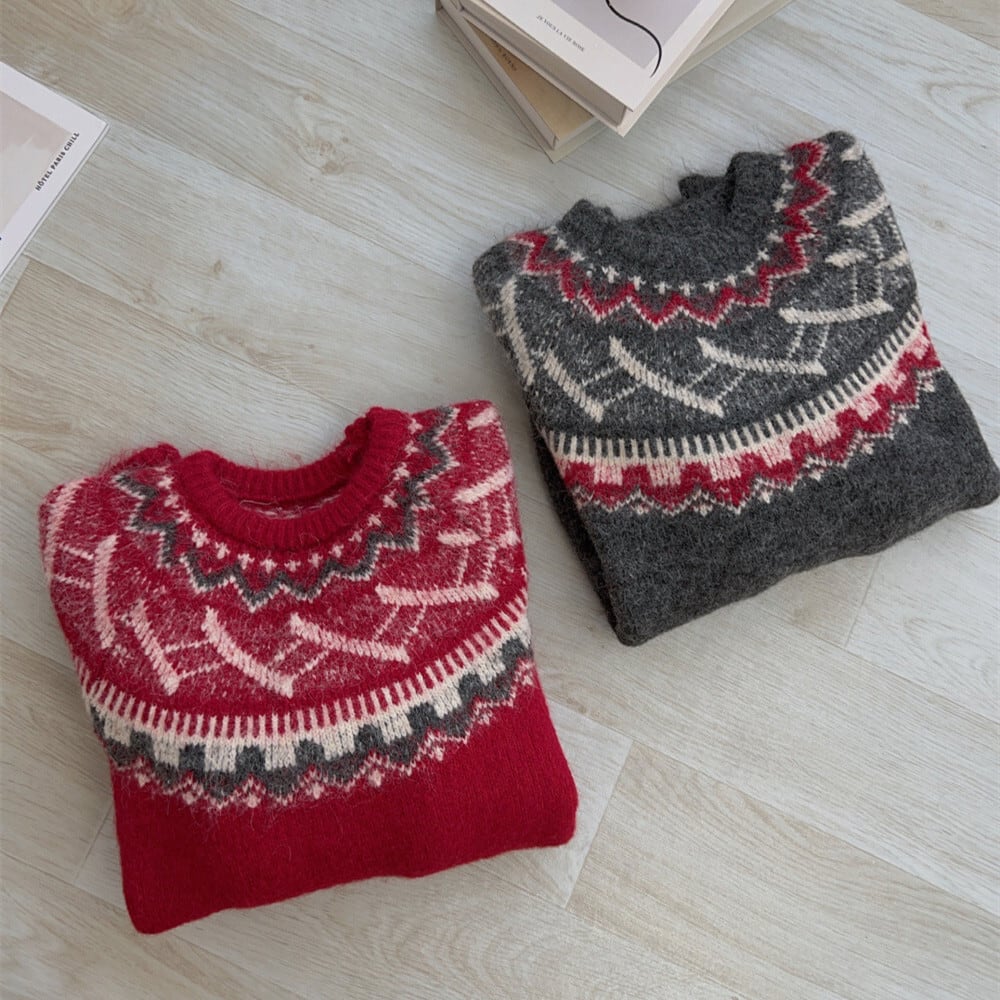 【tops】クルーネックニットセーター　M27109