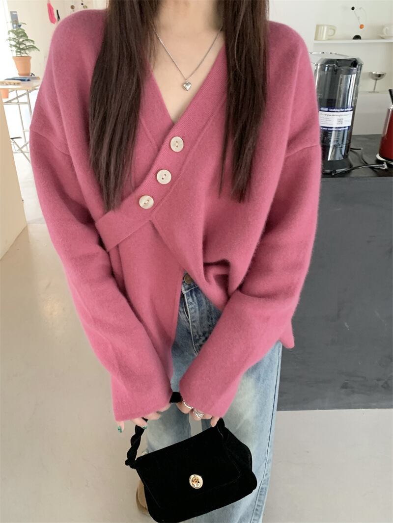【outer】Vネックニットカーデ　M27161