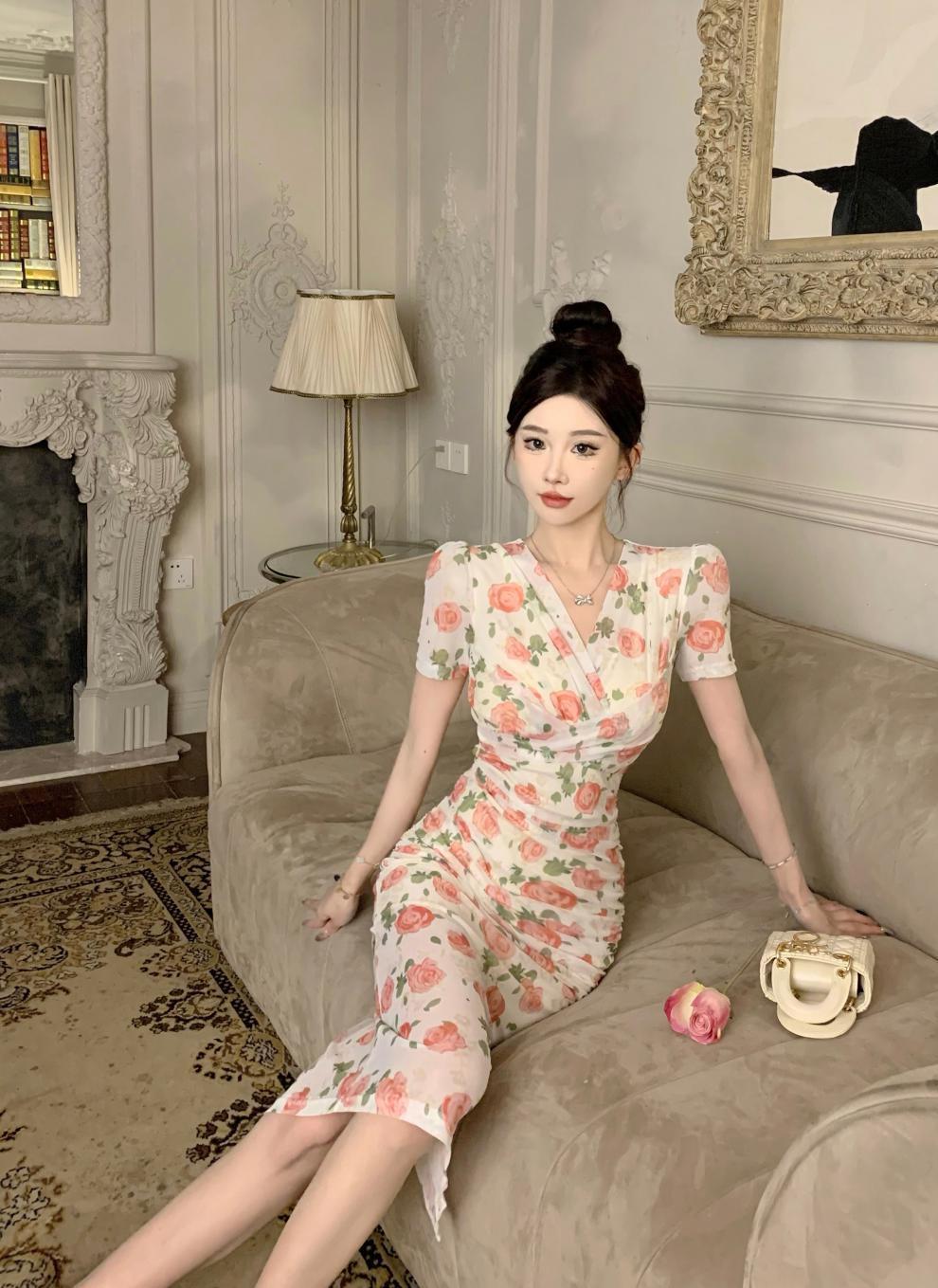 【dress】プリントワンピース　M25236