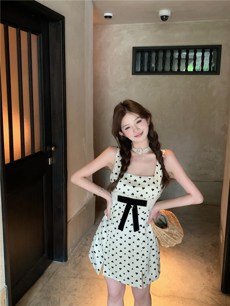 【dress】ハート柄キャミワンピース　M24332