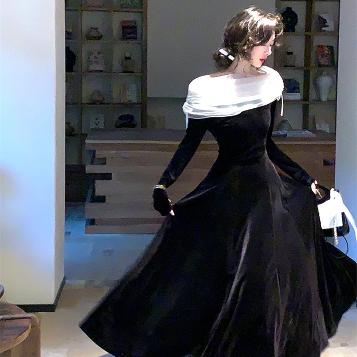 【dress】チュールドッキングレースワンピース　N3528
