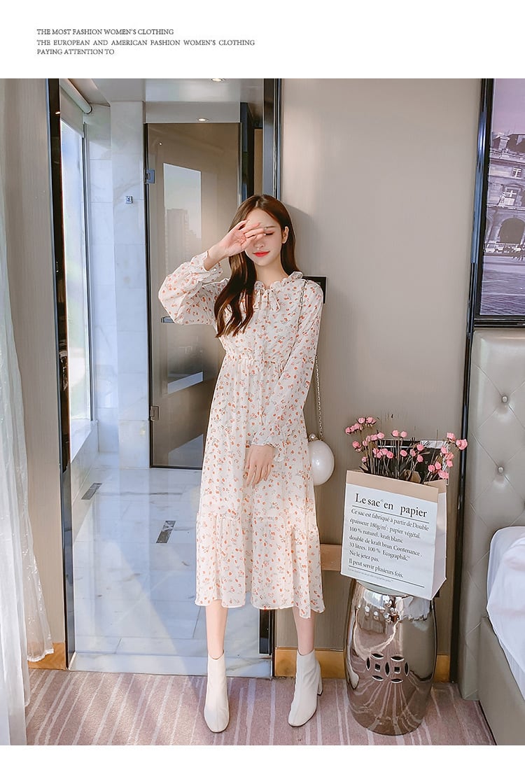 【dress】花柄ワンピース　M25347