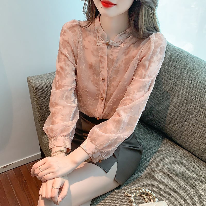 【tops】シャツブラウス　M29450