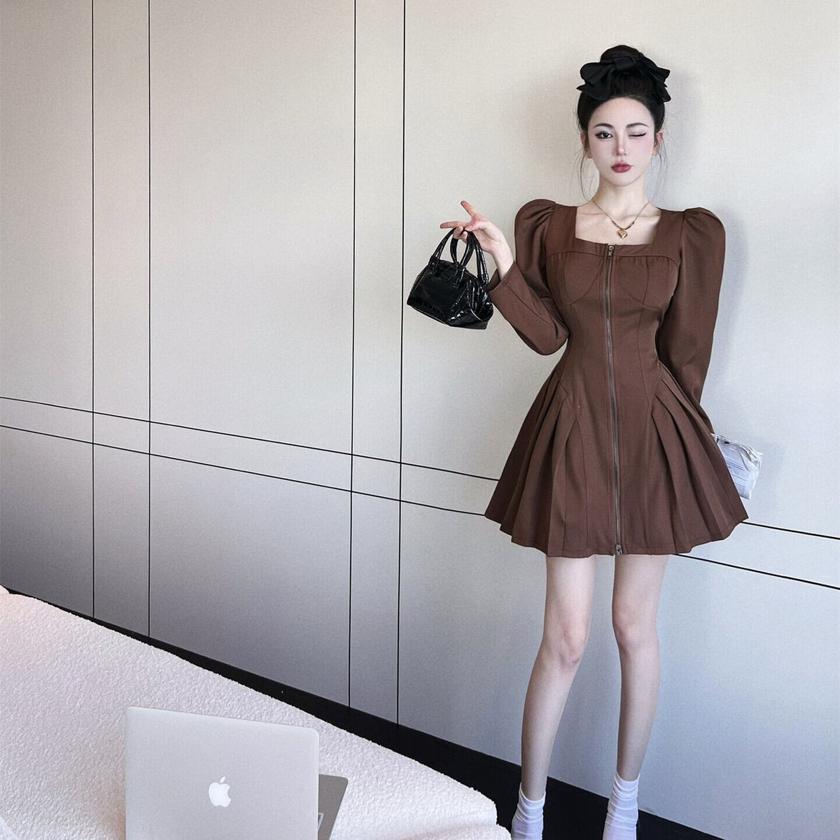【dress】ファスナーワンピース　M27408