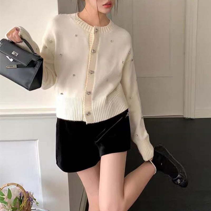 【outer】ビジューニットカーデ　M26285