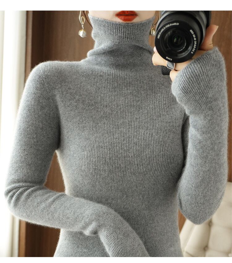 【tops】ハイネックニットプルオーバー　M19162