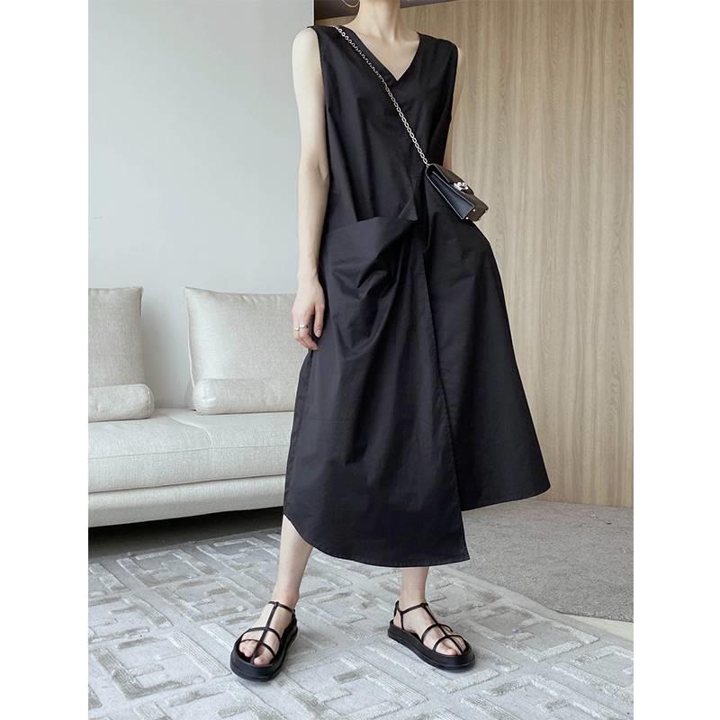 【dress】VネックゆったりワンピースF7271