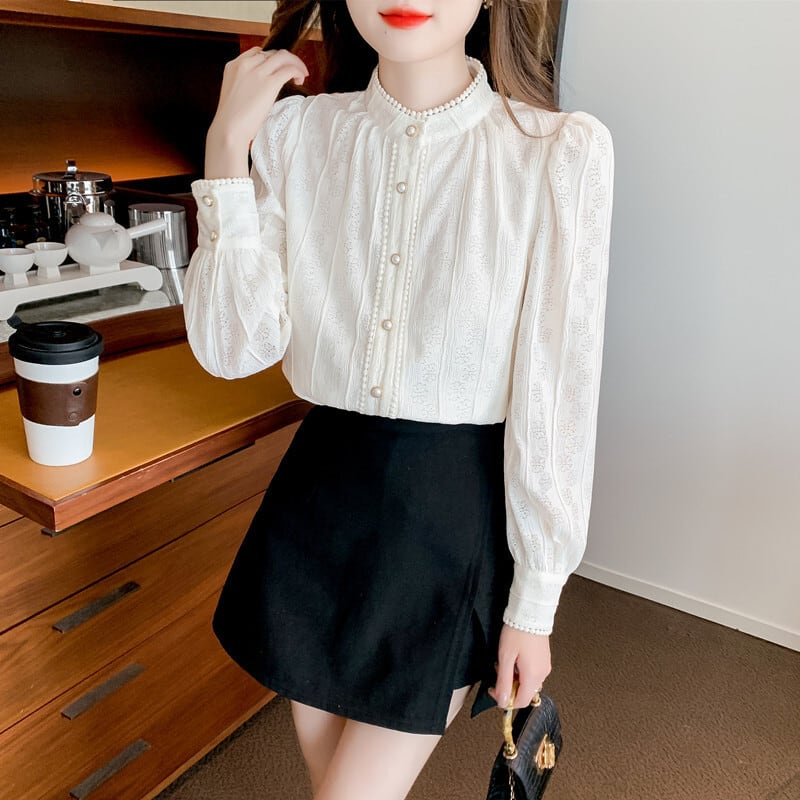【tops】レースシャツトップス　M25424