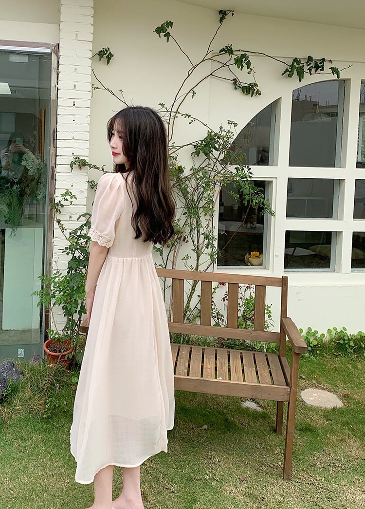 【dress】Vネックレースデートワンピース G20928