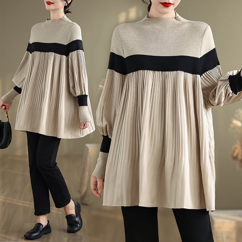 【tops】ドッキングニットトップス　M28451