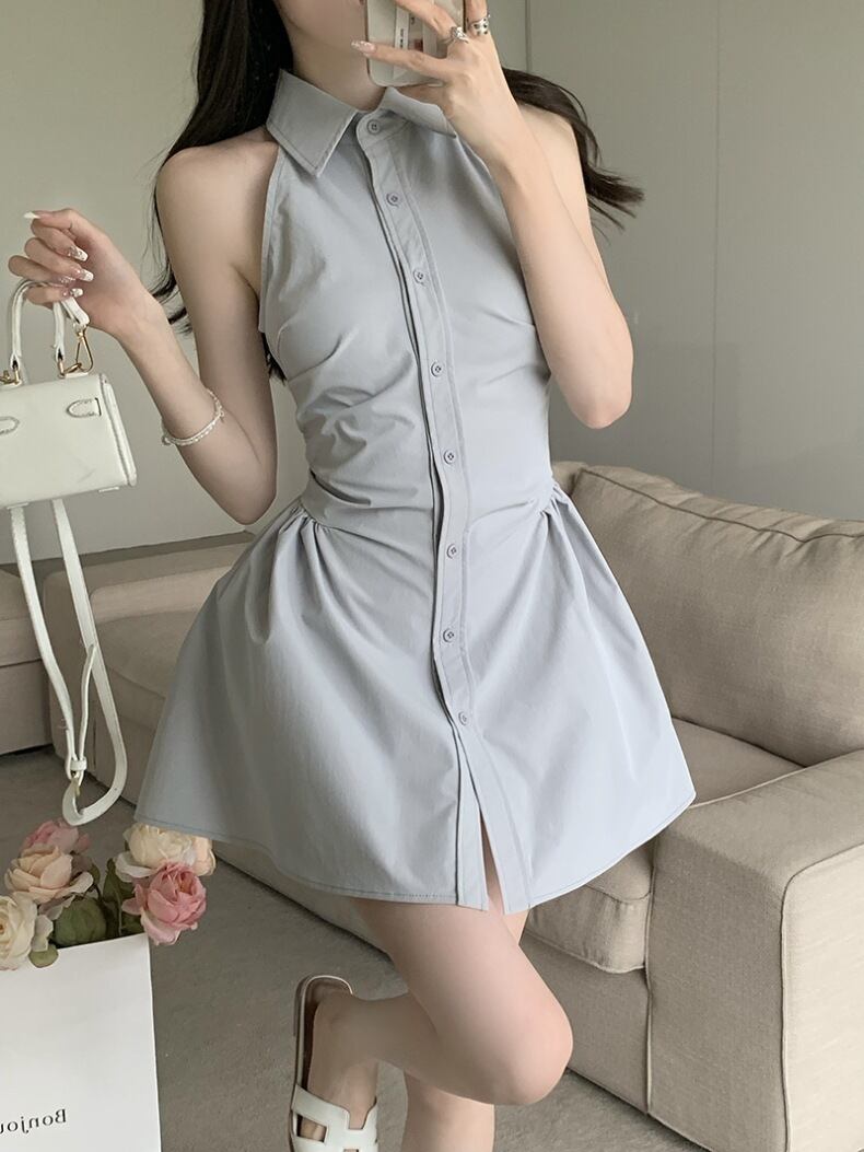 【dress】POLOネックシャツワンピース G20584