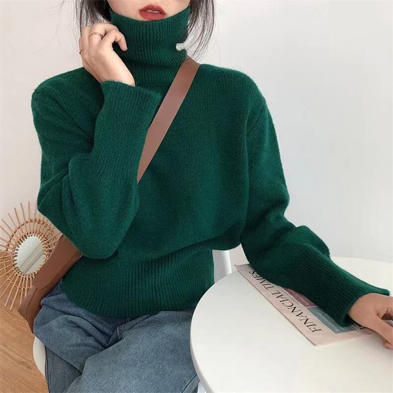 【tops】ハイネックニットプルオーバー　M19163