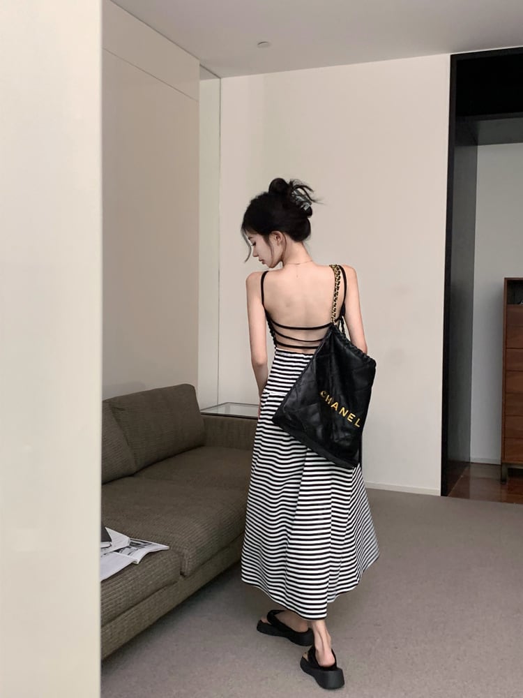 【dress】バックレスキャミワンピース　M24122