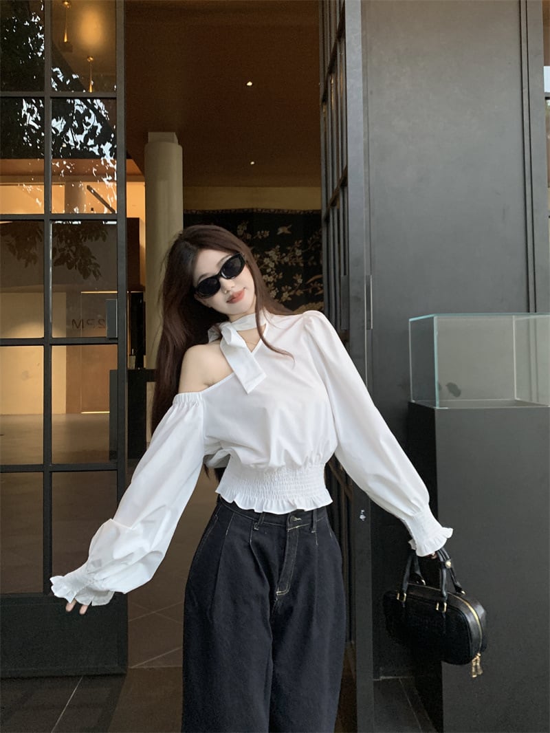 【tops】オフショルダートップス　M25543